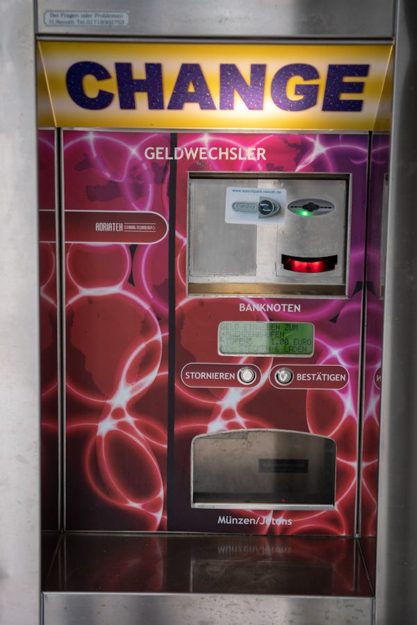 Wechselautomat im Waschpark Haslach